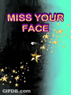 Miss Your Face Poster With Stars GIF