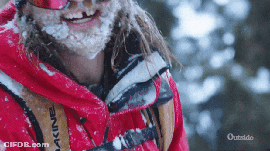 Missing Tooth After Snow Dive GIF