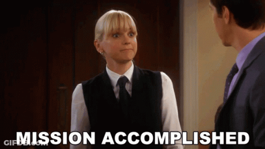Mission Accomplished Anna Faris GIF