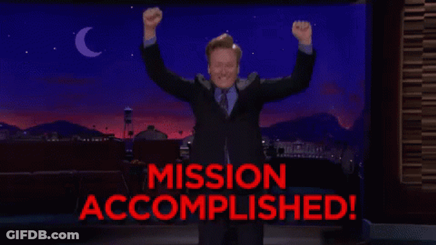 Mission Accomplished Conan O'Brien GIF