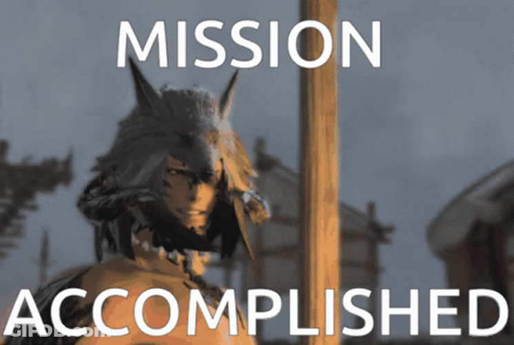 Mission Accomplished Final Fantasy Video Game GIF