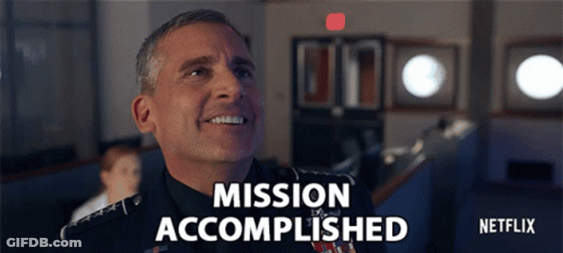 Mission Accomplished Steve Carell GIF
