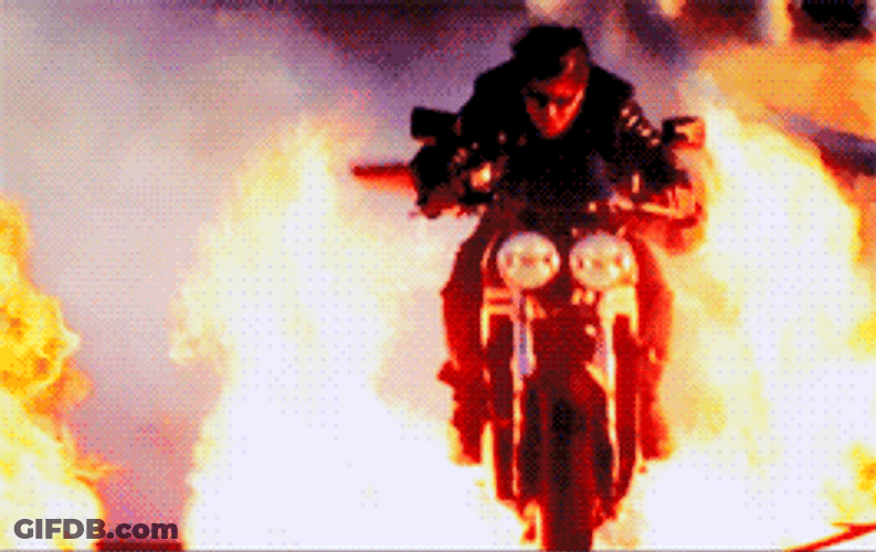 Mission Impossible Dangerous Mission Motorcycle Stunt GIF