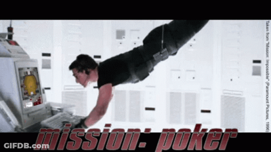 Mission Impossible Man Playing Poker GIF