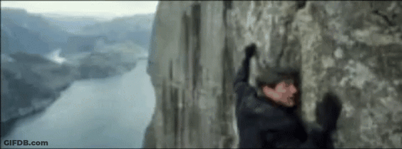 Mission Impossible Tom Cruise Falling In Mountain GIF