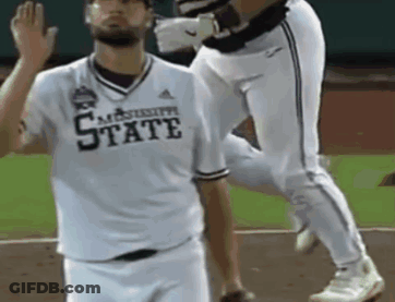 Mississippi State Baseball Player GIF