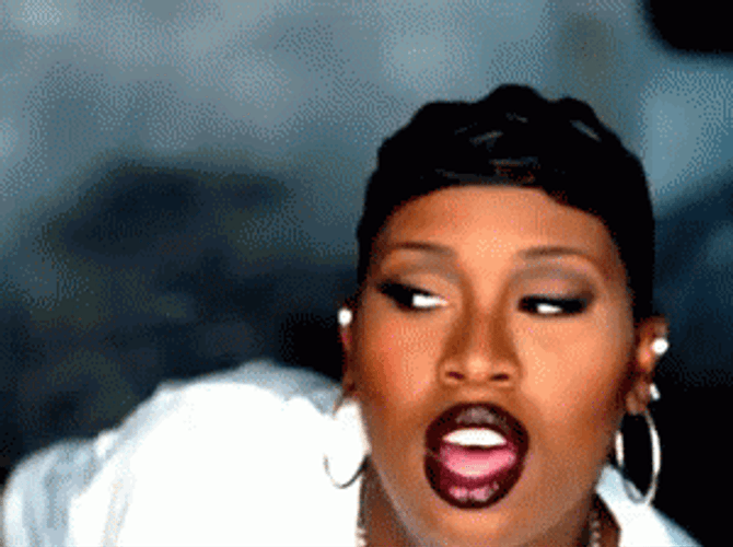 Missy Elliot Laughing GIF