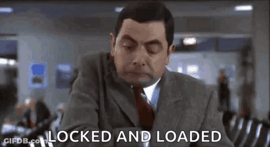 Mister Bean Locked And Loaded GIF