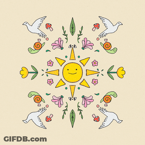 Mister Sun's Glowing On The First Day Of Spring GIF