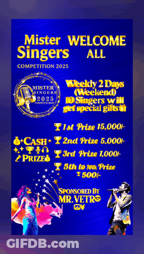 Mister Welcome Singers Competition 2025 Poster GIF
