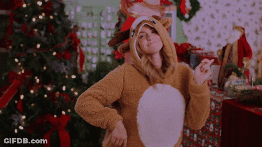 Mistletoe Magic Dancing Reindeer Moves GIF