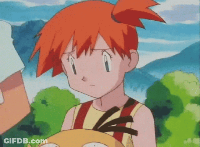 Misty Holding Psyduck GIF