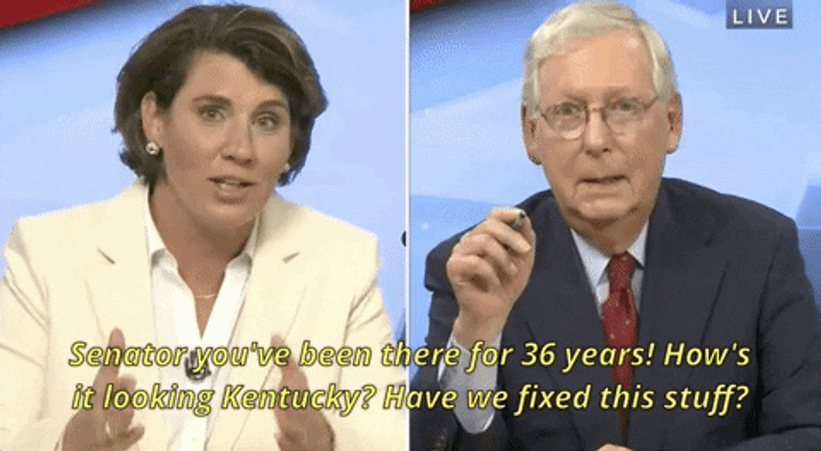 Mitch McConnell Amy McGrath Debate Meme GIF