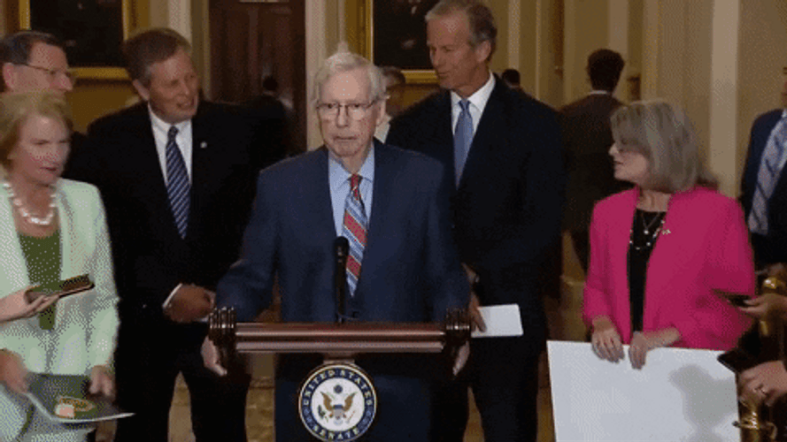 Mitch McConnell Blank Stare Meme GIF
