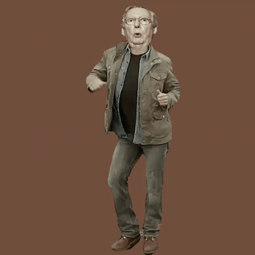 Mitch McConnell Bubble Head Dancing Meme GIF