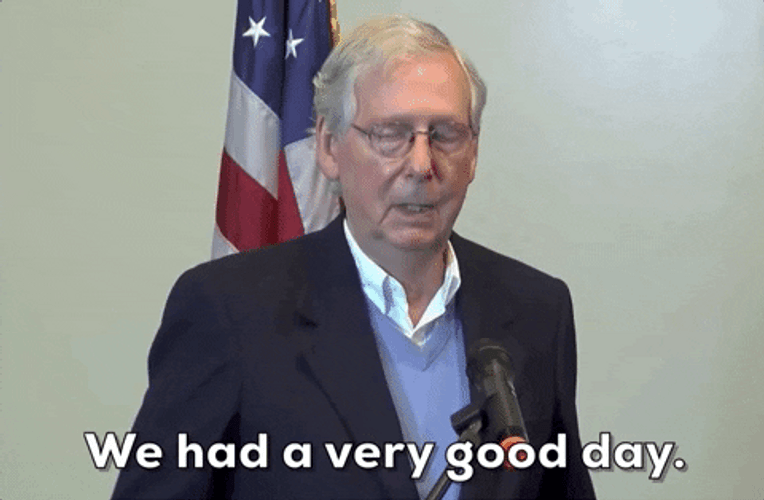Mitch McConnell Had A Good Day Meme GIF