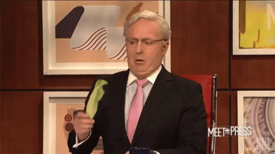 Mitch McConnell Scared Eating Lettuce Meme GIF