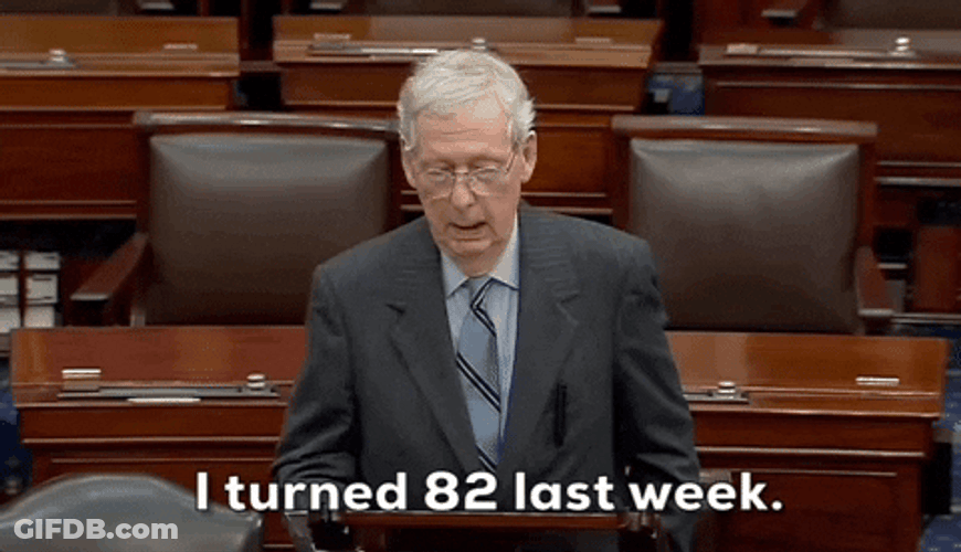 Mitch McConnell Turned 82 Meme GIF