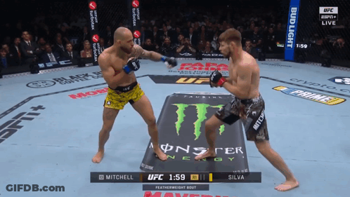 Mitchell And Silva Boxing Match GIF