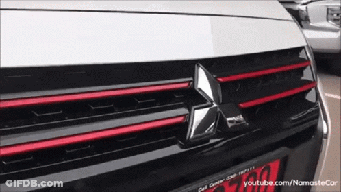 Mitsubishi Car Grille Close Up GIF