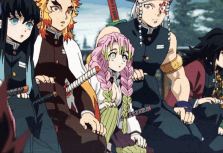 Mitsuri Kanroji Fell Rengoku Vs Akaza GIF