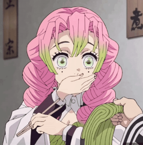 Mitsuri Kanroji Mouth Cover Anime GIF