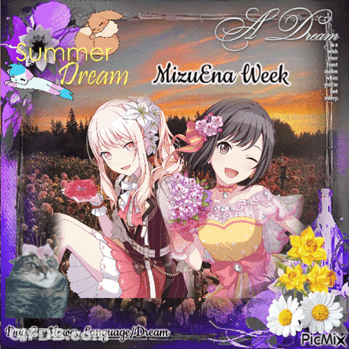 Mizuena Week Poster With Two Anime Girls GIF