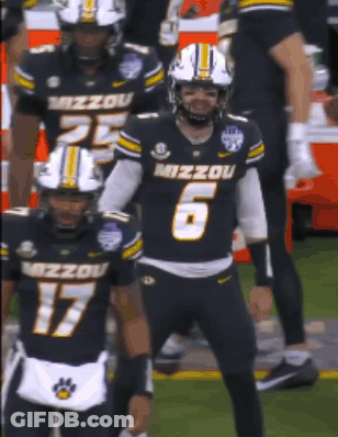 Mizzou Football Player Standing On Field GIF