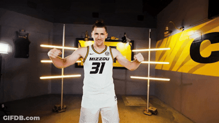 Mizzou Guy Muscle Flexing GIF