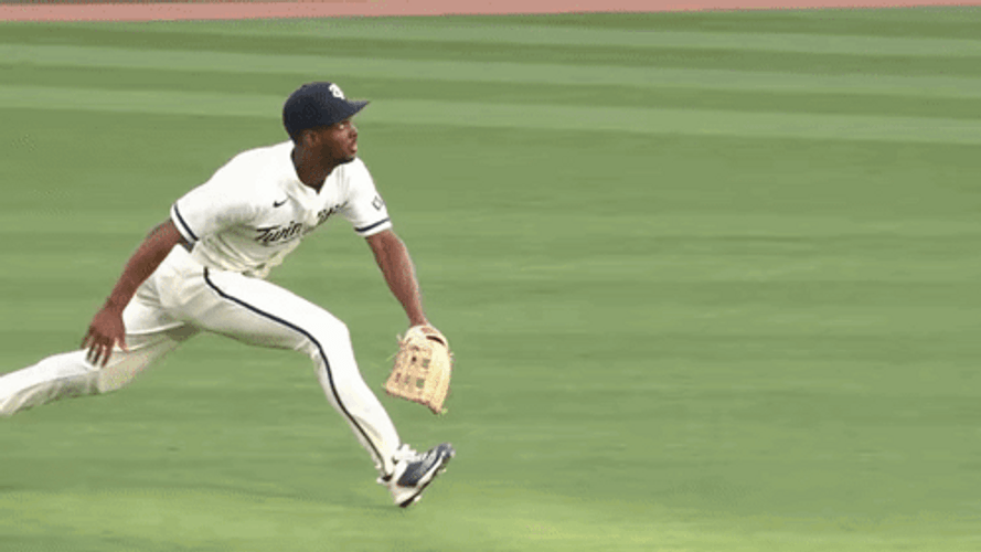 MLB Minnesota Twins Michael Taylor Catching Baseball GIF