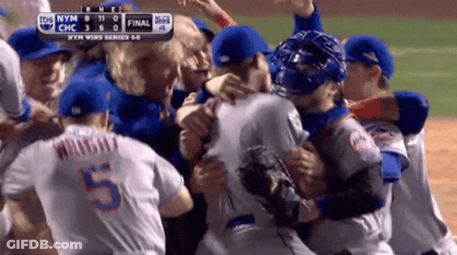 MLB New York Mets Celebrating GIF
