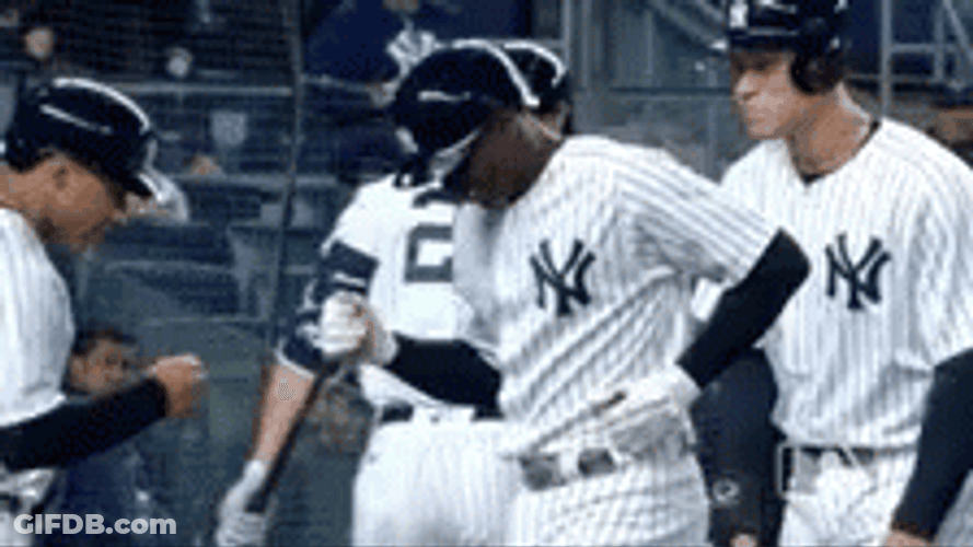 MLB New York Yankees Players Dancing GIF
