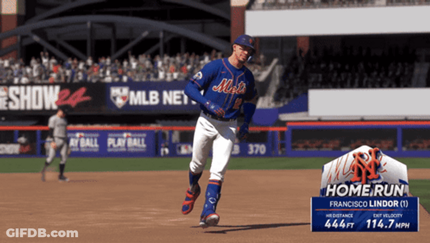 MLB NY Mets Francisco Lindor Home Run GIF
