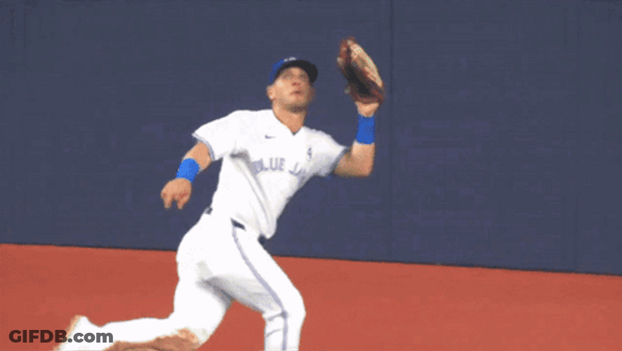MLB Toronto Blue Jays Daulton Varsho Catching Baseball GIF