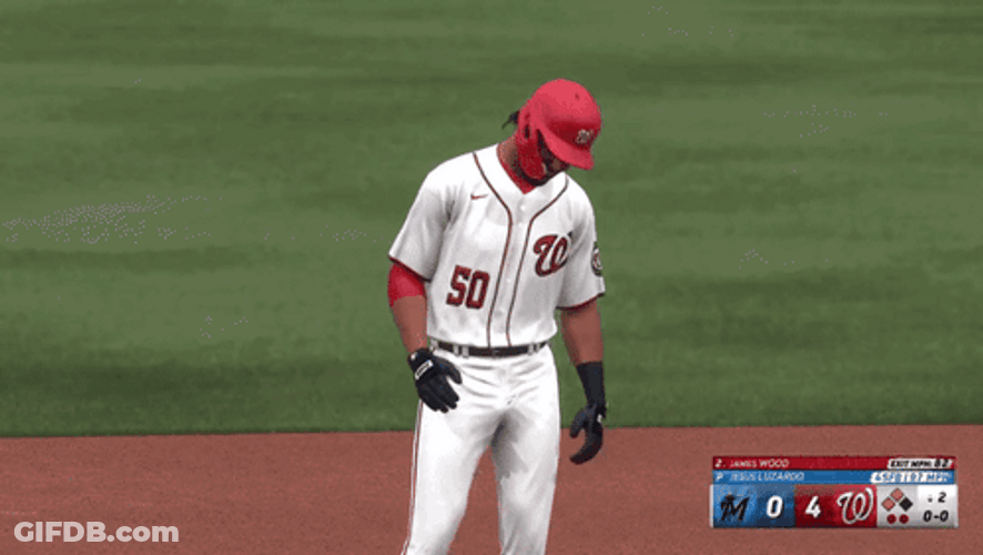 MLB Washington Nationals James Wood Clapping GIF
