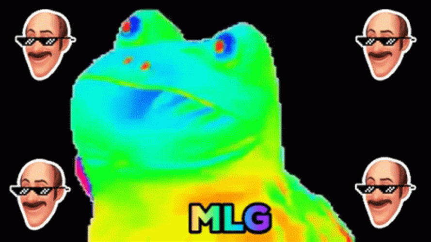 MLG Major League Gaming Trippy Frog Vibing GIF