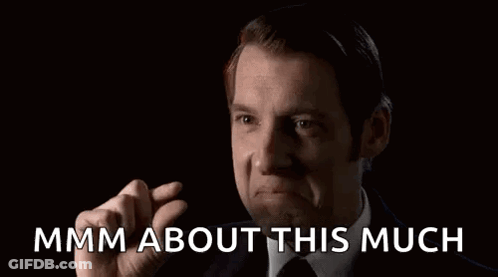 Mmmm About This Much Man Crying In Suit And Tie GIF
