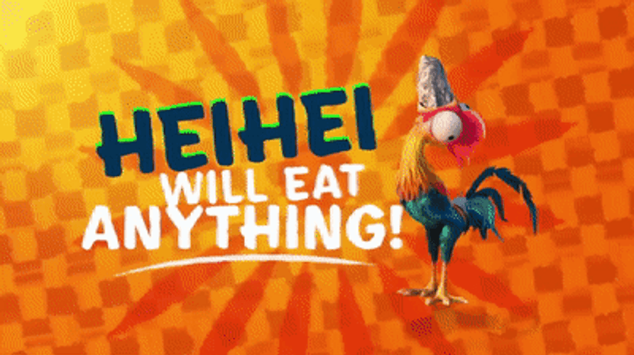 Moana Hei Hei Will Eat Anything GIF