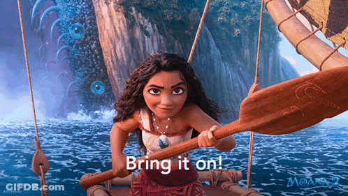 Moana Movie Poster Girl In Boat GIF