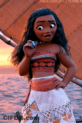 Moana Standing On Boat GIF