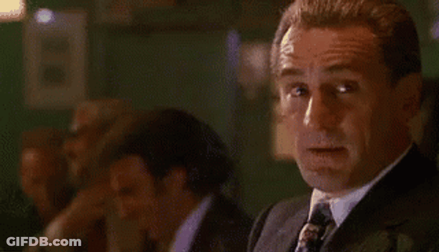 Mob Boss Robert De Niro Puffing Smoke GIF