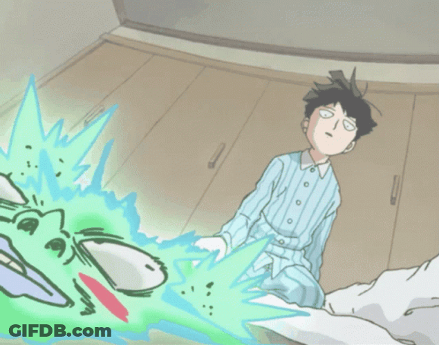 Mob Psycho 100 Kageyama Pounding Enemy GIF