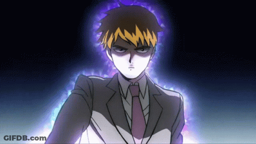 Mob Psycho Reigen Arataka Dodging Attacks GIF