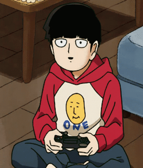 Mob Psycho Shigeo Kageyama Playing Game GIF