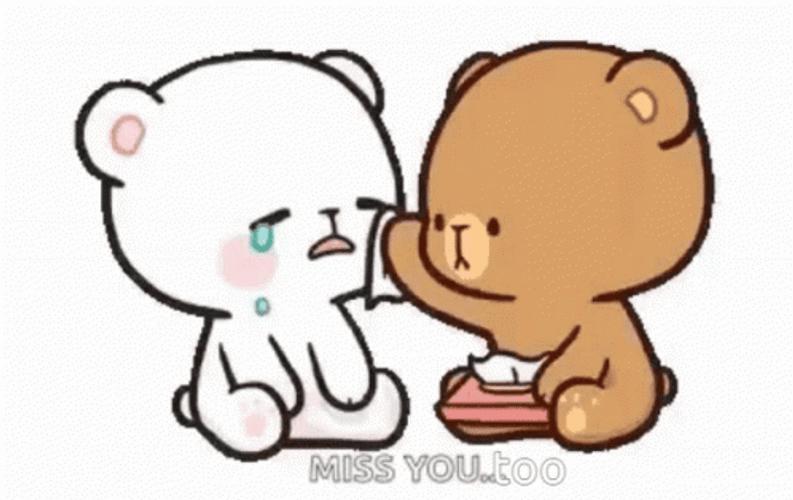Mocha Comforting Sad Milk Bear Miss You Too GIF