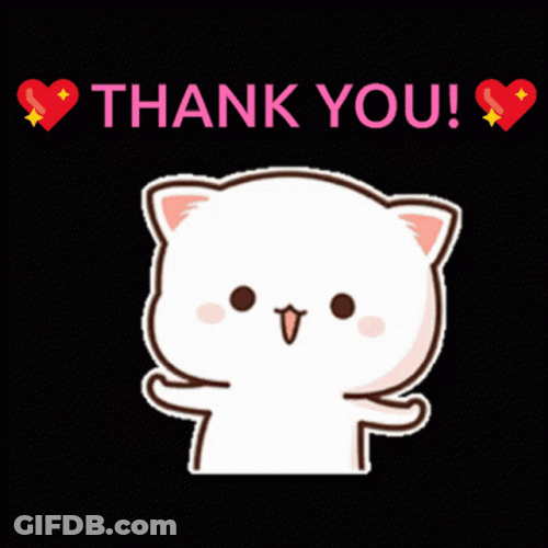 Mochi Cat Dancing Thank You GIF