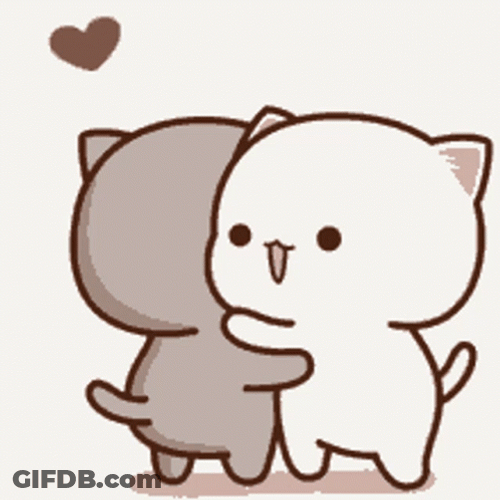 Mochi Cat Excited Jumping Hug GIF