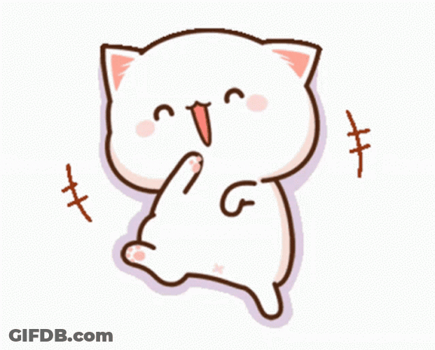 Mochi Cat Laughing While Lying Down GIF