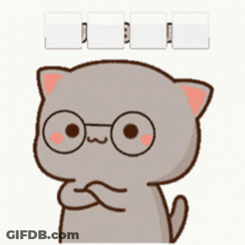 Mochi Cat Nodding With Glasses GIF