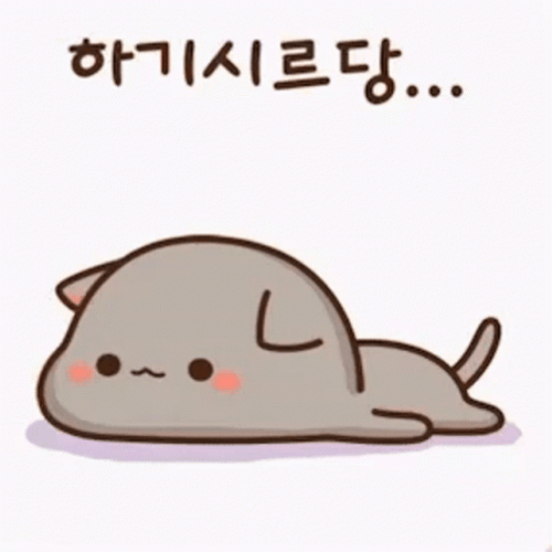 Mochi Cat Slumped Down Lazy GIF